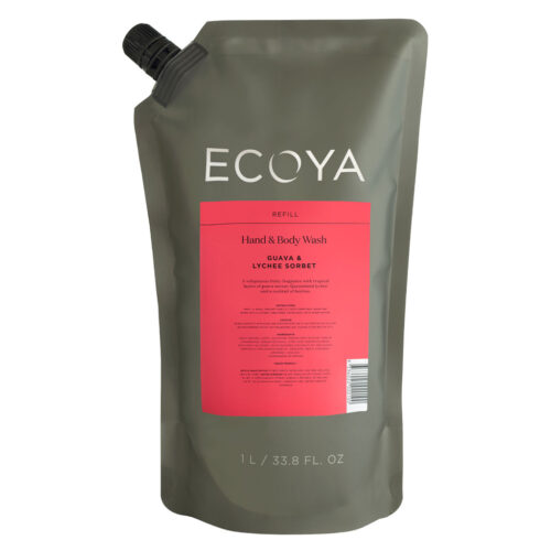 ECOYA Guava & Lychee Hand & Body Wash Refill